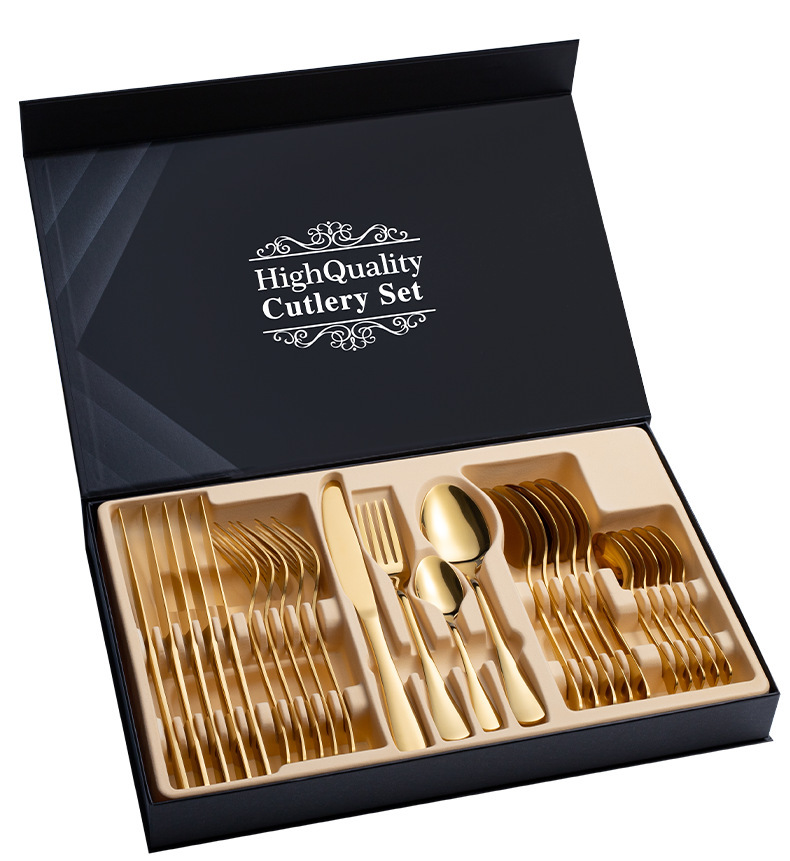 Stainless Steel Cutlery Set 24-Piece Gift Cutlery Steak Cutlery Gift Box - Image 2