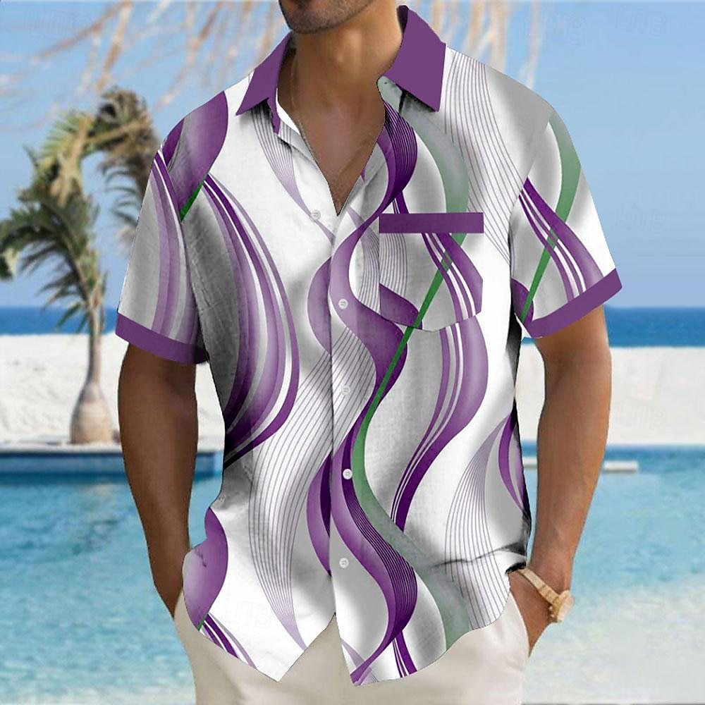 Men's Summer New Coconut Tree Print Shirt