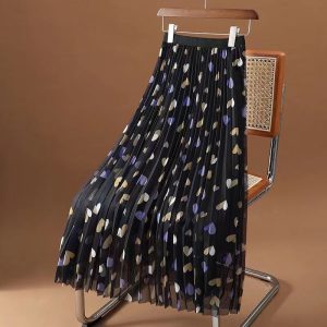 High-waisted Skirt Pleated Skirt Tulle Maxi Skirt Long Skirt