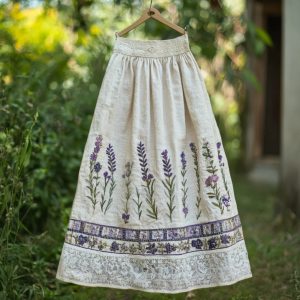 Stylish Womens Flared 3D-Printed Skirt